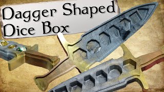 Making A Dagger Shaped Dice Box [upl. by Eanerb247]