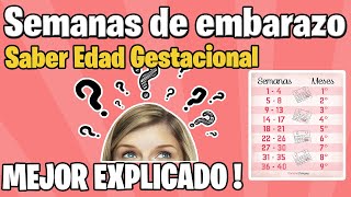 COMO SABER LA EDAD GESTACIONAL l COMO CALCULAR SEMANAS DE GESTACION [upl. by Aikcir]