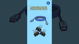 Organize Cables with Binder Clips shorts hacks clips clip cablestayedbridge clipstwitch [upl. by Nuli]