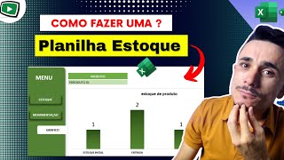 Como Criar uma Planilha Controle de Estoque No Excel em 22 minutos  Entradas e Saídas [upl. by Mitran]