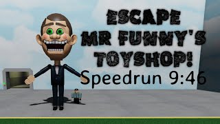 Roblox Escape Mr Funnys ToyShop Speedrun 946 any [upl. by Allare]