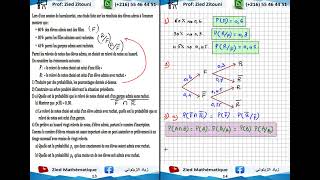 07  Probabilités Conditionnelle Correction Exercice Bac Math  Science  Technique  Info  Eco [upl. by Einnor548]