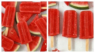 Strawberry Watermelon Popsicles Vegan  Paleo [upl. by Nathaniel456]