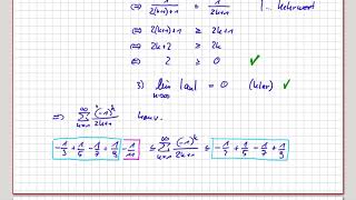 Analysis Reihen Beispiel für LeibnizKriterium mit WARNUNG 0614 [upl. by Kele]