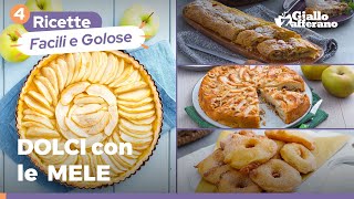 4 DOLCI FACILI CON LE MELE – RICETTE DELIZIOSE DA PROVARE SUBITO 🍏😋😍 [upl. by Ellis908]