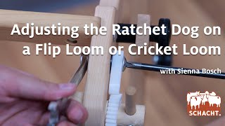 Adjusting the Ratchet Dog on a Flip Loom or Cricket Loom [upl. by Essex339]