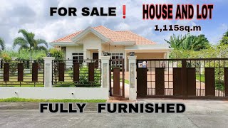 HOUSE AND LOT FULLY FURNISHED WITH BIG LOT 1127SQM  FOR SALE IN LIPA CITY BATANGAS [upl. by Golanka]