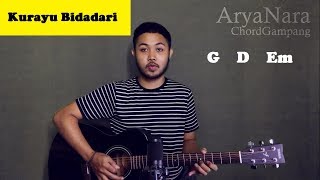 Chord Gampang Kurayu Bidadari by Arya Nara Tutorial Gitar Untuk Pemula [upl. by Luo416]