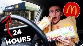 I Ate ONLY McDonalds Food For 24 HOURS EXTREME FAST FOOD EATING CHALLENGE [upl. by Ayardna]