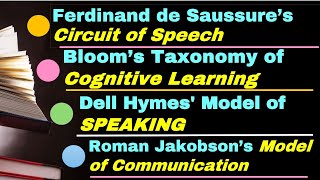 Saussure’s Speech Circuit Bloom’s Taxonomy Hymes Model of SPEAKINGJakobson’s Model Communication [upl. by Marillin63]