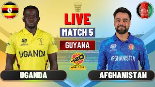 🔴 Live Afghanistan vs Uganda T20 World Cup Match 5 Live Match Score  AFG vs UGA live match Today [upl. by Lisabet46]