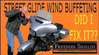 How to FIX Wind Buffeting on Harley STREET GLIDE  Freedom Shields Windscreen review [upl. by Vlada828]