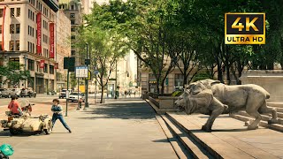 Ghostbusters Frozen Empire  Lion Attack scene  4k ultra HD [upl. by Isbel344]