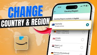 How to Change the Country and Region on Amazon App from iPhone  Change Location in Amazon App [upl. by Theona]