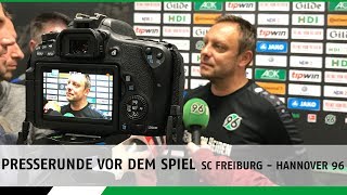 Presserunde vor dem Spiel  SC Freiburg  Hannover 96 [upl. by Eniamahs49]