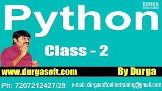 Learn Python Programming Tutorial Online Training by Durga Sir On 27012018 [upl. by Bale988]