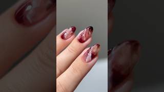 🤎🍂 chocolatey fall marble 🍪 nails nailart naildesign nailspolish [upl. by Surtemed]