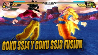 Goku SSJ4 and Goku SSJ3 Fusion  Rycon SSJ5  DBZ Budokai tenkaichi 3 ZhiendZ [upl. by Alehs]