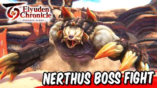 EIYUDEN CHRONICLES HUNDRED HEROES Nerthus Boss Fight [upl. by Omlesna]