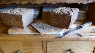 Sauerteigbrot Teigherstellung nur 9 Minuten Roggenmischbrot Brot backen ohne Kneten [upl. by Llennehc]