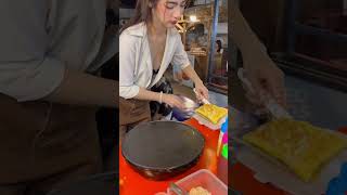 Amazing omelette rice wrap  amazing lao street food shorts [upl. by Bornstein]