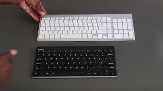 J JOYACCESS USB Slim Wireless Keyboard Mouse vs Arteck 2 4G Wireless Keyboard Stainless Steel Ultra [upl. by Odinevneib]