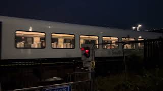 SWR Class 444 at Wareham Pedestrian Level Crossing  0657 Weymouth  Waterloo [upl. by Alessig]