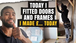 Fire Doors and frames Fitting a self employed carpenters Day [upl. by Giffard]