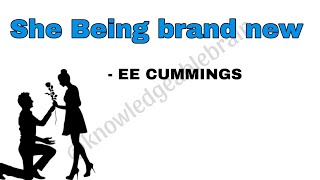 She being brand new by EE Cummings hindi explanation poem analysis [upl. by Patrizia]