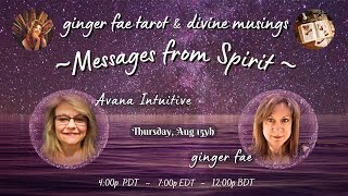 LIVE Messages from Spirit with Avana amp ginger fae [upl. by Eetnom]