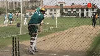 Sarfaraz Ahmed spends hours in nets during batting practice in Karachi Can he make comeback [upl. by Ellebyam]