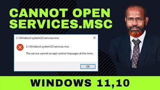 How To Fix Services Not Opening or Responding Windows 1110  Cannot Open Servicesmsc [upl. by Oika]