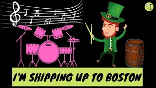 Im shipping up to Boston  Dropkick Murphys  Drum sheet musicscore and drum cover [upl. by Ayik586]