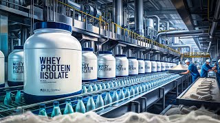 How Whey Protein Isolate is made in Factories  How Protein is Made [upl. by Ashlin]