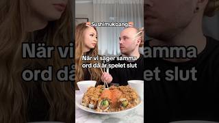 Vilka ord kom upp i ditt huvud Tänkte du samma som mig el Tobias 😅 sushimukbang sushi ordspel [upl. by Llyrehc]