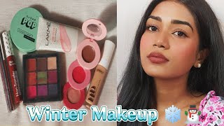 Soft Winter Makeup  Using Affordable Makeup  Under ₹300 [upl. by Ennovyahs]