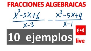 FRACCIONES ALGEBRAICAS Sumas y restas [upl. by Earehs435]