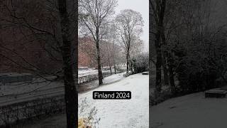 Finland Winter 2024 🥶 ❄️ finland winter2024 snowfall [upl. by Ragas]