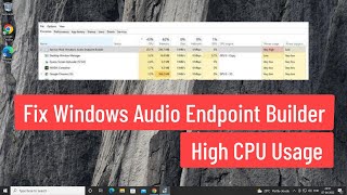 Fix Windows Audio Endpoint Builder High CPU Usage [upl. by Wilonah]