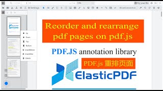 Reorder and rearrange pdf pages on pdfjs [upl. by Odlanra865]