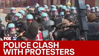 Police clash with protesters who breached DNC security perimeter [upl. by Nagey]