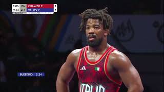 F CHAMIZO ITA vs C VALIEV ALB  14 74  2024 World olympic qualifier [upl. by Scharff]