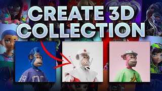 3D NFT Art Collection Tutorial  FOR FREE  Step By Step [upl. by Nile809]