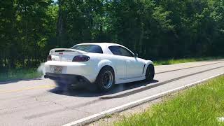 Twin turbo 60 LS rx8 Burnout [upl. by Yetti853]