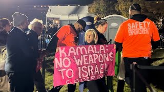 Protesters EJECTED from Kamala Harris Rally in DC After Calling for Arms Embargo [upl. by Phelgen]