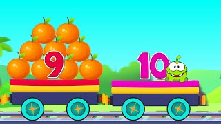 Om Nom travels by train and studies numbers  Learn English with Om Nom  Educational Cartoon [upl. by Bucher903]