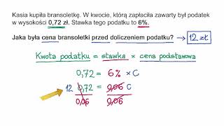 Zadania tekstowe o przecenach podatkach marży i prowizjach [upl. by Llatsyrk582]