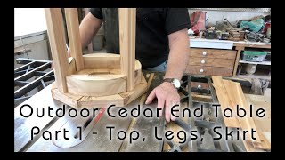 Outdoor Cedar End Table  Part 1  Top Legs Skirt [upl. by Neurath908]