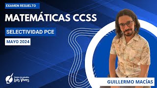 ⭐MATEMÁTICAS CCSS PCE UNEDasiss Mayo 2024  Corregido y EXPLICADO [upl. by Brufsky]