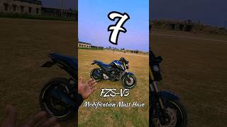 7  Yamaha FZS V3 Modification Must Have 🔥  Modified FZS V3 🔥 shorts modification bike viral [upl. by Saturday409]